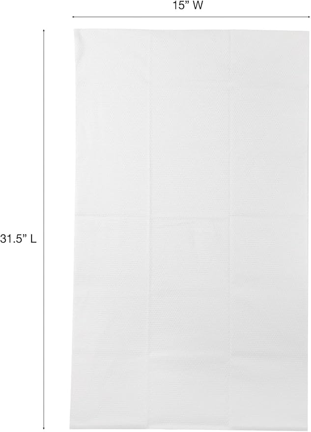 ForPro Professional Collection Premium Disposable Bath Towels, Salon & Spa Towels for Hair, Face, Body, Extra Large (15" x 31.5"), White, 50-Count