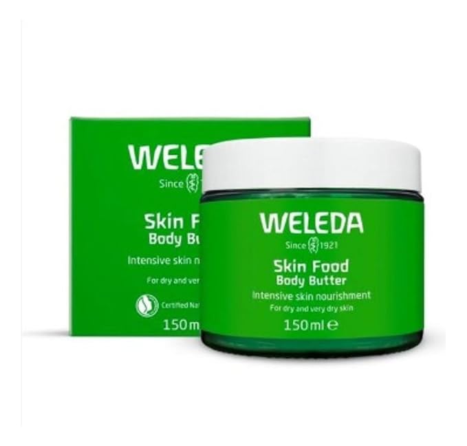 Weleda Skin Food Body Butter 5 Fluid Ounce, Sustainable Glass Jar, Plant Rich Hydrating Moisturizer with Shea and Cocoa Butter, Sweet Almond Oil and Pansy
