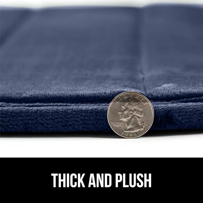 GORILLA GRIP Memory Foam Bath Mat, Soft Absorbent US Designed Bathroom Rug, Gripping Dots Machine Washable Bathmat, Cushioned Floor Mats, Shower Sink Rugs Room Décor Accessories, 60x24 Navy Blue