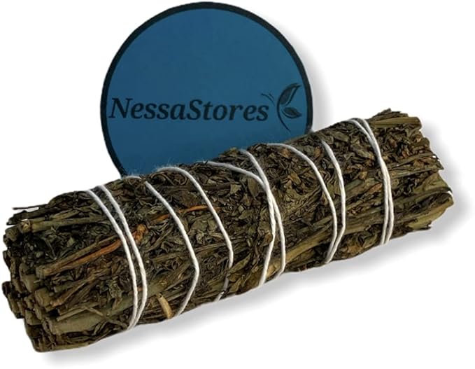 NessaStores 102 pcs Ruda Rue Smudge Sticks, 4-Inch Hand Tied, All Natural, Ethically Sourced for Home Cleansing, Clearing Negative Energy, & Attracting Positivity JC-204