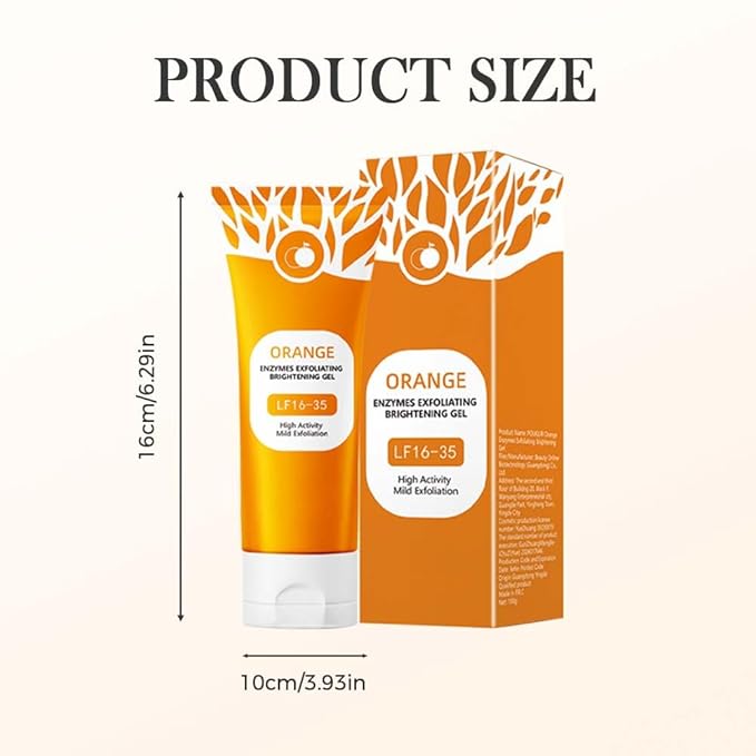 Orange Exfoliating Gel for Face and Body, 2026 New Deep Pore Orange Peeling Scrub, Exfoliating Cleansing Gel Scrub, Deep Clean Pores, Remove Blackheads Moisturize Cleansing (1Pcs, 3.38 Fl Oz)