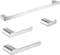 Bathroom Hardware Set, 4-Piece Towel Rack Towel Holder Toilet Paper Holder Towel Hooks Wall Mounted Towel Bar Stainless Steel Towel Racks, Brushed Nickel Bathroom Accessories Towel Bar Set, 16 inch