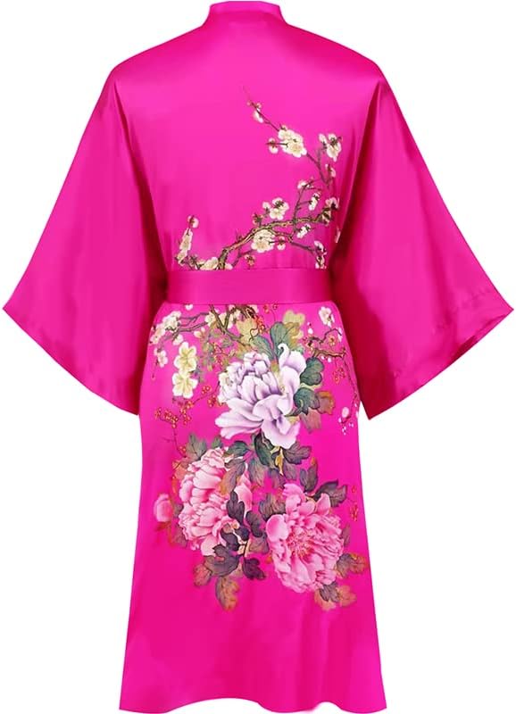 women's 100% silk kimono, short bathrobe pajamas, kimono pajamas