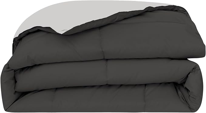 Modern Threads Down Alternative Reversible Comforter Dark Gray/Gray Twin