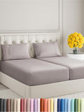 Split King Size 5 Piece Sheet Set - Extra Soft, Breathable, And Cooling Sheets - Hotel Luxury Bed Sheets for Women And Men - Deep Pockets, Easy-Fit & Wrinkle-Free - Thistle Purple Oeko-Tex Bed Sheets