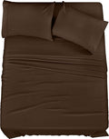 Utopia Bedding Full Sheet Set – 4 Piece Bed Sheets for Full Size Bed, Soft and Breathable Microfiber, Includes 1 Fitted Sheet, 1 Flat Sheet and 2 Pillowcases (Brown)