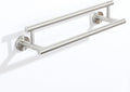 Alise Double Bath Towel Bars,12 Inch Towel Racks for Bathroom Wall Mount,SUS304 Stainless Steel Towel Holder,Space-Saving Towel Hanger,Modern Decor Towel Rod,Brushed Nickel Towel Rail,GYT6902-300-LS