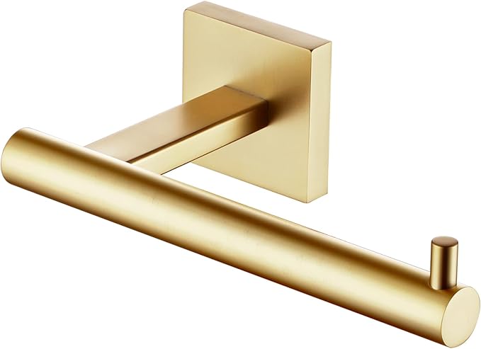 KOKOSIRI Toilet Paper Holder Tissue Paper Dispenser for Bathroom Toilet Roll Holder Brushed Gold Stainless Steel B2005BG