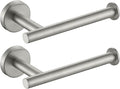 JQK Toilet Paper Holder, 5 Inch 304 Stainless Steel Thick 0.8mm Tissue Paper Dispenser for Bathroom, Hold Mega Rolls, Brushed Nickel Wall Mount, 2 Pack, TPH120-BN-P2