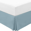 Mellanni Bed Skirt King Size - Bed Skirting - 15-Inch Tailored Drop Pleated Dust Ruffle - Hotel Luxury Bedding - Wrinkle, Fade, Stain Resistant - 1 Bedskirt (King, Spa Blue)