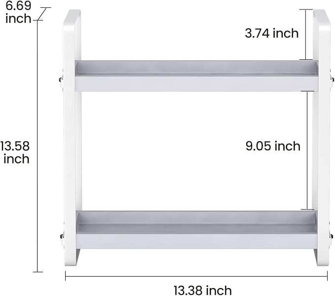 Bathroom Counter Organizer,Bathroom Countertop Organizer,Counter Shelf,Countertop Storage,Organization and Storage,Makeup Shelf,Sink Caddy(Grey 2 Tier)
