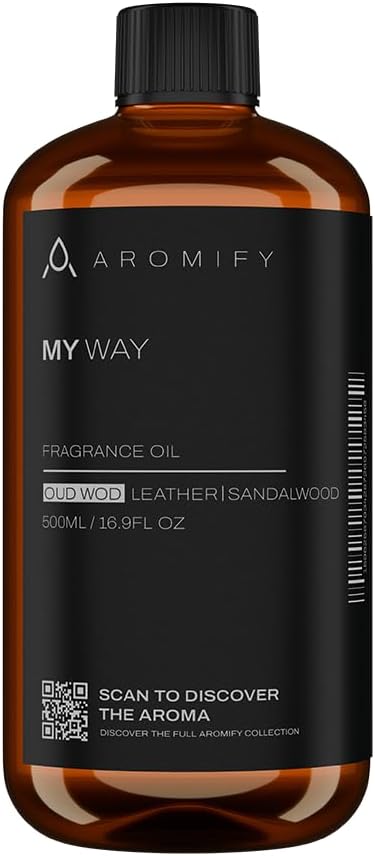 My Way Diffuser Oil, Inspired by 1 Hotel Miami Beach, 16.9 FL Oz, 500 mL, Hotel Scent Diffuser Oil, My Way Aromatherapy Blend of Essential Oils for Home & Office, Leather & Sandalwood Scent.