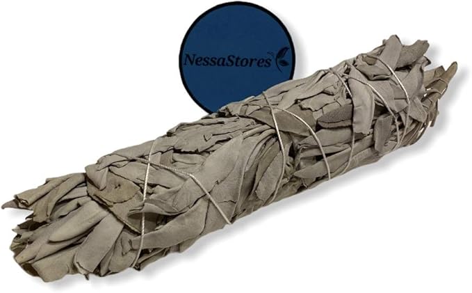 NESSASTORES - California White Sage Smudge Stick Incense 7"-8" Bundle #JC-009 (4 pcs)