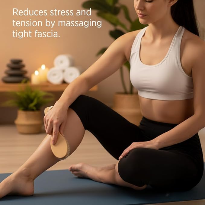 Tiger Tail Therapeutic Dry Brush for Body – Includes Carry Bag - Exfoliating Brush for Lymphatic Massage, Cellulite Appearance, Skin Rejuvenation, Dead Skin Cell Removal/Detox, Fascia Massage