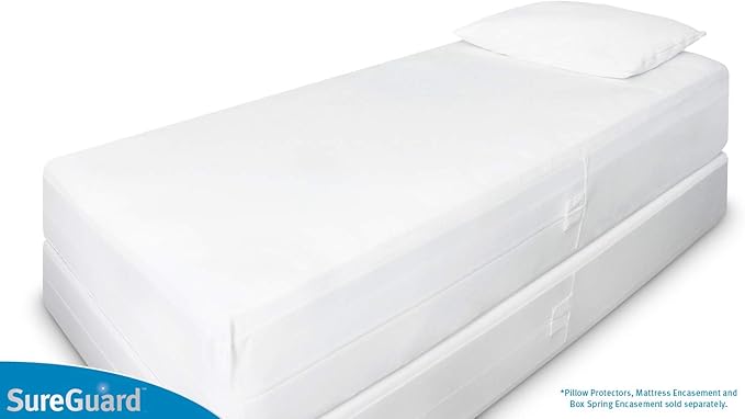 Twin XL (17-20 in. Deep) SureGuard Mattress Encasement - 100% Waterproof, Bed Bug Proof, Hypoallergenic - Premium Zippered Six-Sided Cover