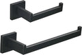 SHUNLI Black Toilet Paper Holder + Hand Towel Holder, 2 Pieces Bathroom Hardware Accessories Set, Towel Ring Towel Bar Wall Mounted, SUS304 Stainless Steel