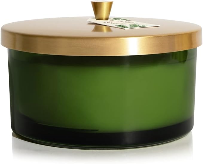 Thymes Frasier Fir Scented Candles for Home Decor – Green Heritage Holiday Candle – Notes of Siberian Fir Needles, Cedarwood & Sandalwood – Luxury Home Fragrance Gifts for Women & Men (4-Wick, 21 oz)