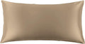 THXSILK 100% Mulberry Silk Pillowcase for Hair and Skin, 22 Momme Grade 6A+ Mulberry Silk Pillow Case, Natural Silk Pillow Case Cover with Zipper, 1pc(California King Size 20"x40", Taupe)