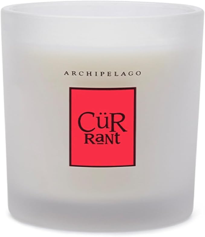 Archipelago Botanicals Hand-Poured Soy Wax Blend Scented Candle with Fragrance Oils, Lead-Free Cotton Wicks, Glass Candle Jar with Gift Box, Burns Approx. 60 Hours, Currant, 10 Oz.