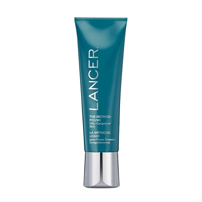 Lancer Skincare The Method: Polish Facial Exfoliator, Daily Exfoliating Face Scrub with Natural Minerals, Oily Congested Skin, 4.2 Fluid Ounces