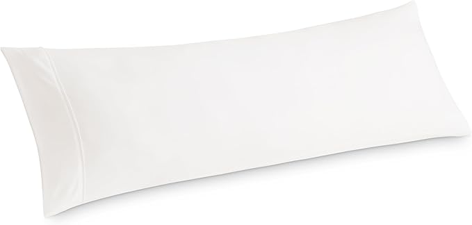 Bedsure Body Pillow Case Cover - Ivory Brushed Microfiber Long Pillow Cases, Ultra Soft and Cozy Body Pillowcase with Envelope Closure, Wrinkle, Fade and Stain Resistant, 1 Pack, 20x54 Inches