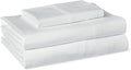 Amazon Basics Soft Organic Cotton Sheet Set with 1-Piece Pillowcase, White, Twin XL