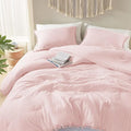 Codi Blush Twin Comforter Set for Girls - Boho Aesthetic Pom Fringe Design Cute Bedding, Soft Washed Microfiber Blush Bed Sets, Lightweight Chic,1 Comforter & 1 Pillowcase