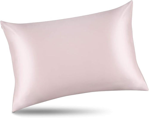 ALASKA BEAR 20 by 54 Silk Pillowcase for Curly Hair Women and Couple Pillow Slip Washable, Body Size (1pc, Pink)