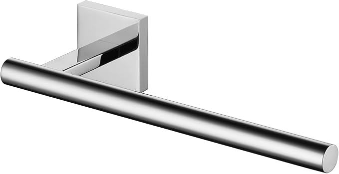 KOKOSIRI Hand Towel Bar Chrome Bathroom Towel Rail Holder Kitchen Paper Holder Wall Mounted Toilet Cabinet Mount, Polished Stainless Steel B3008CH