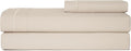 Casual Living Twin XL Sheets Set 3 Piece Cooling Sheets with 1 Pillowcase Soft Microfiber Hypoallergenic Washable Bed Set Deep Pocket Lightweight Bedding for College Dorm Essentials, Twin XL, Beige