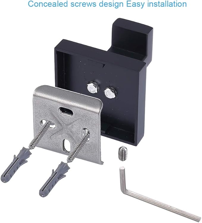 TASTOS Bath Towel Hooks Matte Black, 4 Pack Stainless Steel Robe Coat and Clothes Hook, Heavy Duty Wall Hook for Bathroom & Kitchen, Modern Square Style Wall Mounted