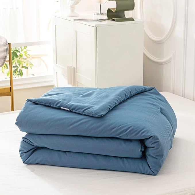 Blue Comforter Sets Twin Lake Blue Bedding Comforter Set Blanket Quilt Solid Color Modern Breathable Soft Mist Blue King Bedding Comforter Sets Twin Bed