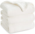 Bedsure GentleSoft Sherpa Fleece Blankets King Size for Bed - Thick and Warm Throw for Women and Men, Soft Fuzzy Plush King Blanket for Winter, White, 108x90 Inches