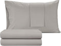 IZOD 100% Egyptian Cotton Sheets Set Queen Size, Cotton Percale Crisp Sheet Set 4Pc, Lightweight & Deep Pocket fits Upto 17", LongStaple Soft Combed,Hotel Style Luxury Bedding Sheet - Sterling Silver