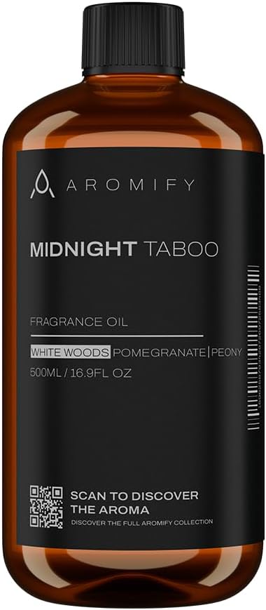 Midnight Taboo Diffuser Oil, Inspired by Luxury Hotels, 16.9 FL Oz, 500 mL, Hotel Scent for Home, Office, Bathroom, Aromatherapy Essential Oil, Lemon & Pomegranate Scents.