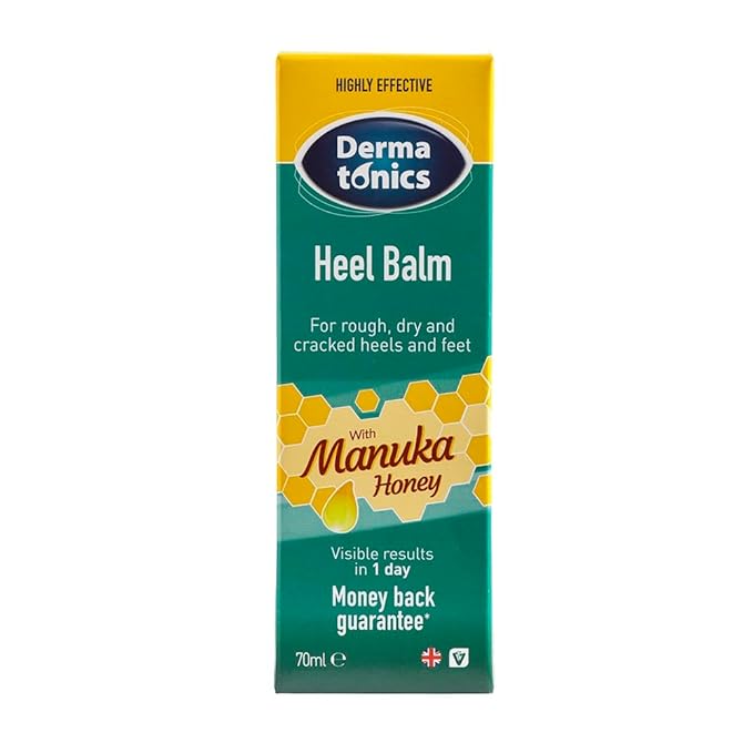 Dermatonics Manuka Honey Heel and Elbow Moisturizing & Exfoliating Cream for Dry and Cracked Heels | Dry Feet Treatment & Cracked Heel Repair for Rough, Dry and Cracked Feet, 2.37 fl oz Tube, 3 Pack