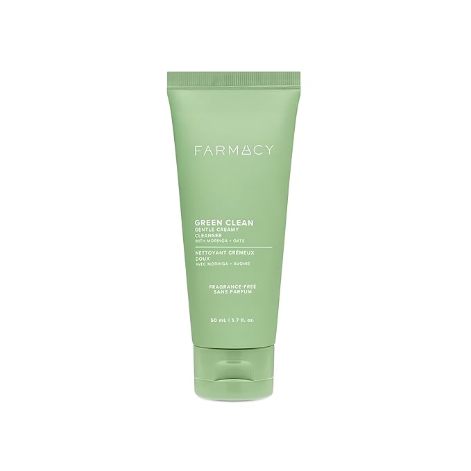 Farmacy Gentle Creamy Face Cleanser - Hydrating Facial Cleanser to Nourish & Help Remove Makeup & Impurities - Enriched with Aloe & Moringa Oil to Soothe, Purify & Refresh Skin (50ml)