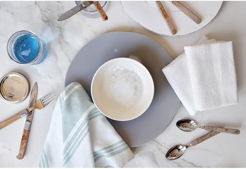 All-Clad Dual-Purpose Kitchen Towels: Highly Absorbent, Super Soft Long Lasting - 100% Cotton, 17"x30" Dish Towels for Cleaning & Drying Dishes, Pans, Glassware, or Countertops, (3-Pack), Rainfall