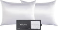 100% Mulberry Silk Pillowcases with Zipper– Luxurious, Anti-Aging Pillow Covers, 22 Momme 6A Grade Silk Pillow Cases 2 Pack for Hair and Skin Care (White, Standard)