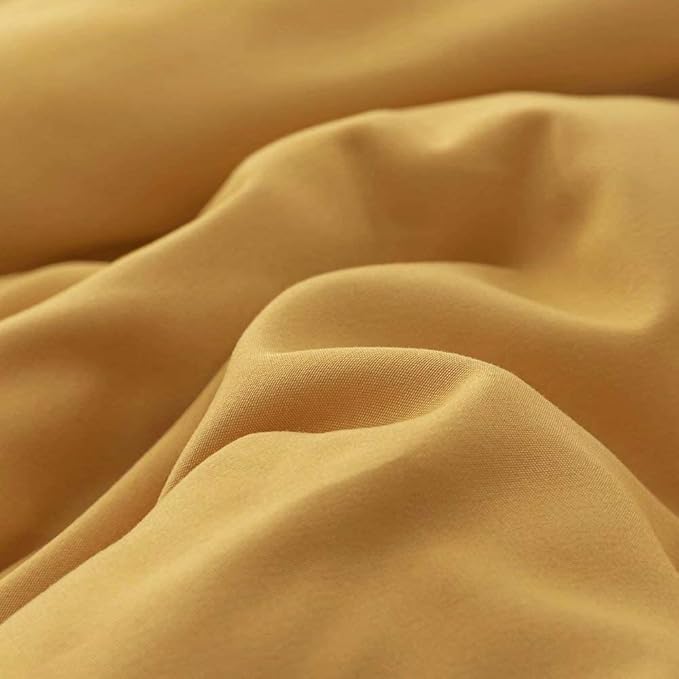 Cottonight Mustard Yellow Comforter Sets Full Dark Yellow Comforter Full Lightweight Cozy Mustard Bedding Comforter Sets with Inner Fill Soft Comfy Women Men