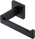 LANC Black Toilet Paper Holder, Bathroom Toilet Paper Roll Holder Wall Mounted for Washroom Kitchen Matte Black TP Tissue Holder Dispenser and Hangers Rustproof 304 Stainless Steel Right, A8807MB