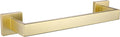 LANC 12-Inche Towel Bars for Bathroom Wall Mounted 30CM Brushed Gold Kitchen Towel Ring Total-14” Stainless Steel Square Towel Rails for Bathroom Hand Towel Holder Towel Hanger, A8804BG-3P1