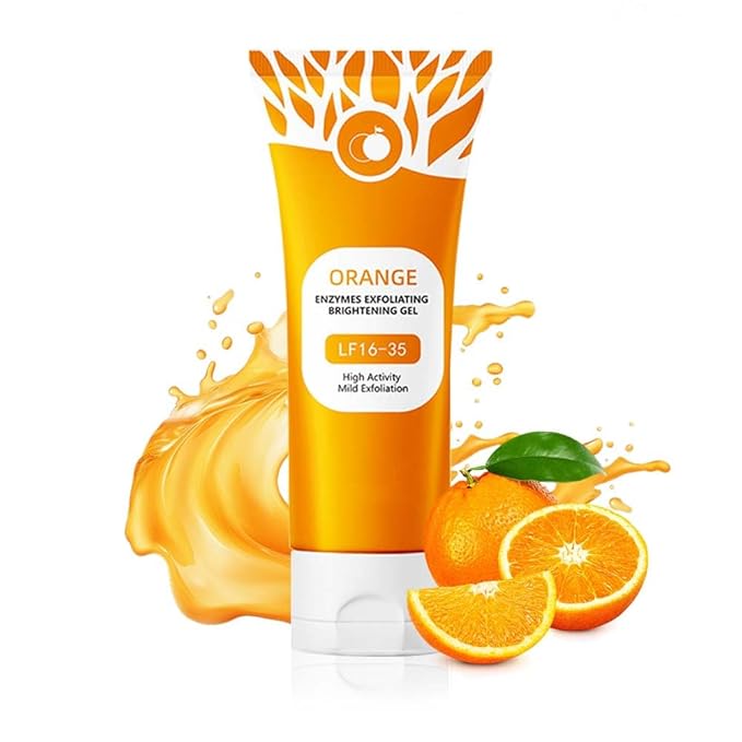 Orange Exfoliating Gel for Face and Body, 2026 New Deep Pore Orange Peeling Scrub, Exfoliating Cleansing Gel Scrub, Deep Clean Pores, Remove Blackheads Moisturize Cleansing (1Pcs, 3.38 Fl Oz)