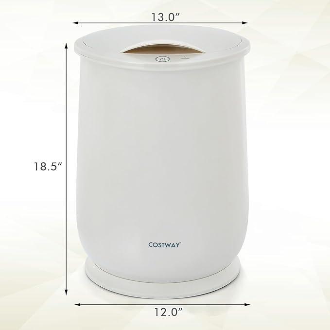 COSTWAY Towel Warmer for Bathroom, 21L Large Towel Heater with Flip-top Lid, Child Safety Lock, 1H Auto Shut Off, Blanket Warmer for Towels, 45” x 70” Bathrobes, Bathroom, Gift for Family