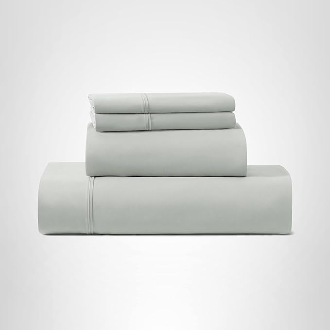 UGG Cali King Sheet Set 4-Piece Luxury Cooling Sheets Deep Pockets Premium Bedding with 2 Shams Hypoallergenic Machine Washable Soft Lightweight Bed Set for Room, California King, Mineral Green (Hedi)