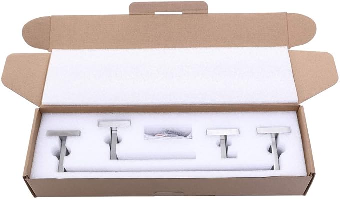 TASTOS 3-Piece Bathroom Hardware Set Brushed Nickel Wall Mounted Bathroom Accessory Set, Premium Stainless Steel Robe Hook Toilet Paper Holder 16-Inch Towel Bar (Silver)