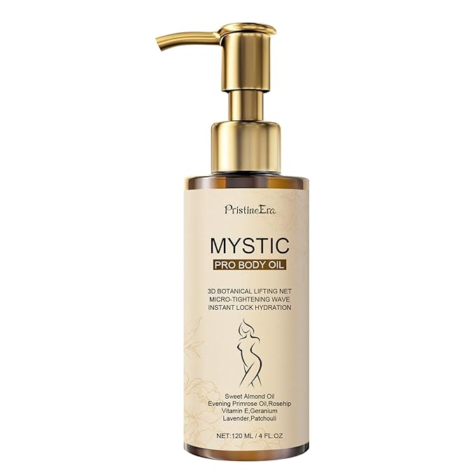 Mystic Body Firming Oil Deep Lasting Hydration and Firming Skin for Full Body Skin Tightening Body Oil After Shower 4.23 fl oz (Fragance free)