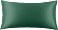 THXSILK 100% Pure Mulberry Silk Pillowcase for Hair and Skin, 22 Momme Mulberry Silk Pillow Case, California King Size 20"x40", Real Silk Pillowcase with Zipper (Emerald Green)