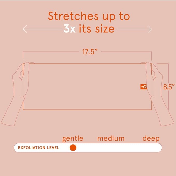 Cleanlogic Bath and Body Exfoliating Stretch Bath/Shower Cloth, Assorted Colors, 3 Count