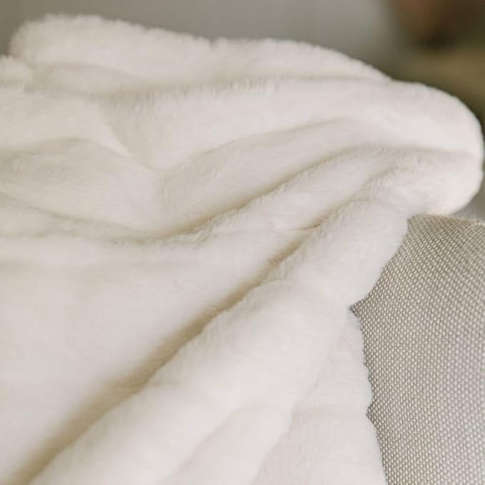 Minky Designs Polar Bear Minky Blanket – Ultra Soft Faux Fur Throw Blanket for Couch, Bed & Home – Fluffy, Warm & Luxurious – Posh Collection (X-Large, 60x84)